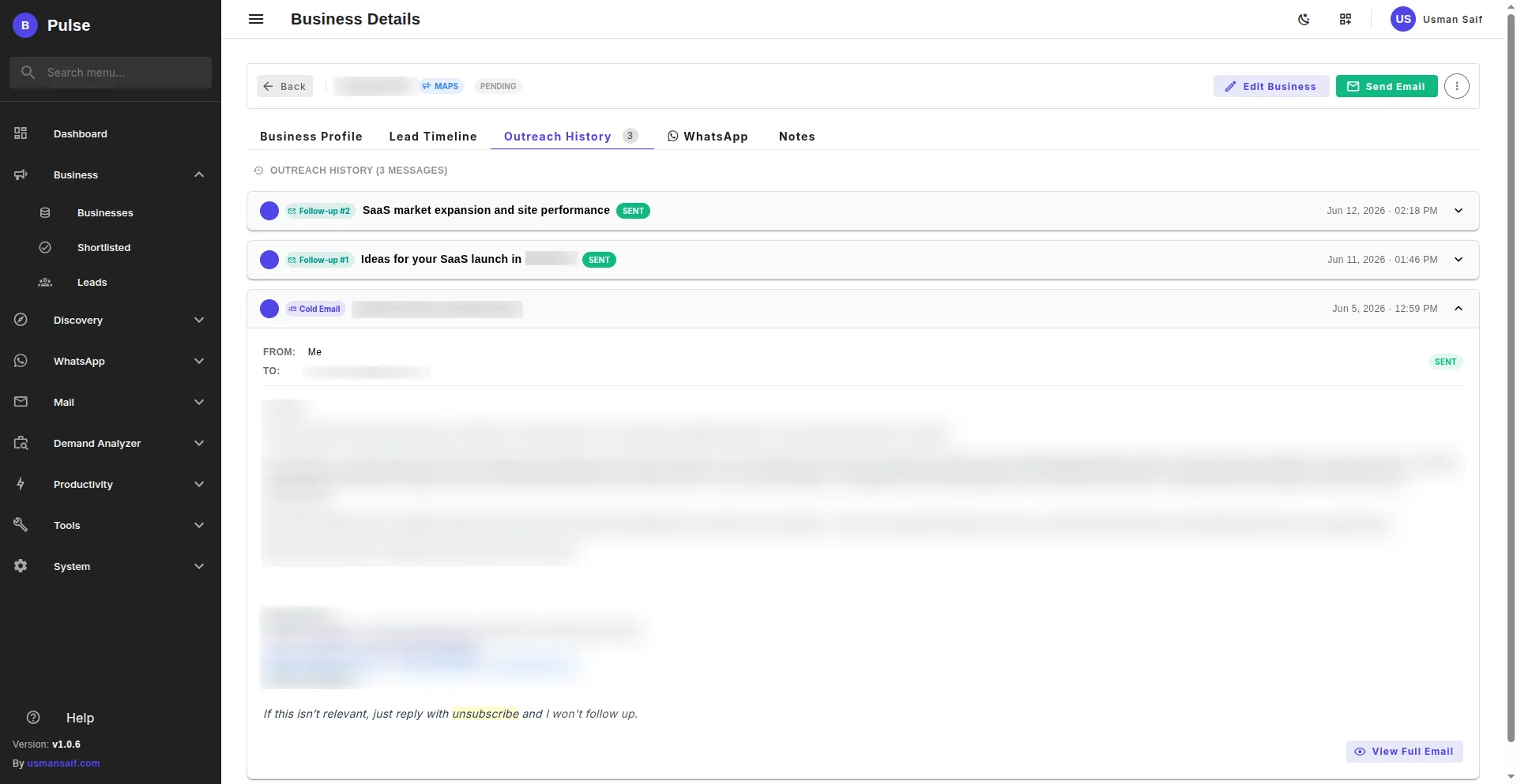 Business Outreach