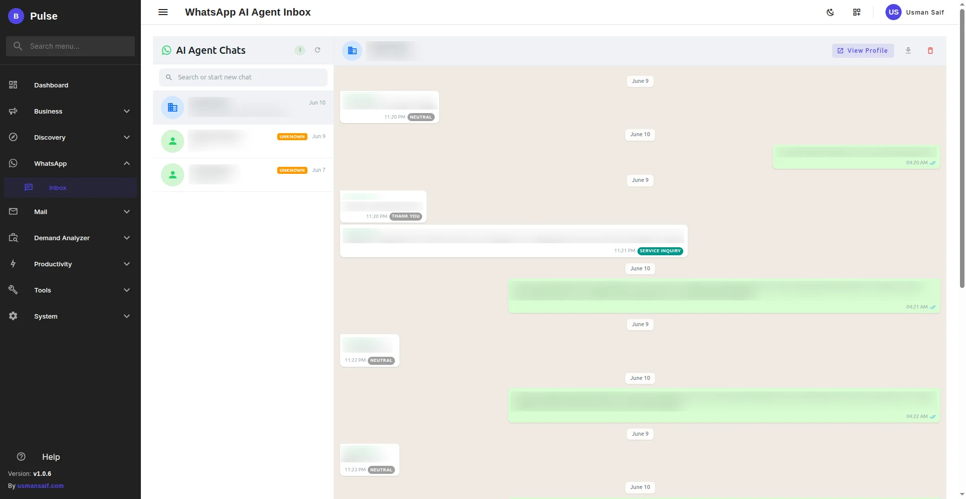 WhatsApp AI Inbox