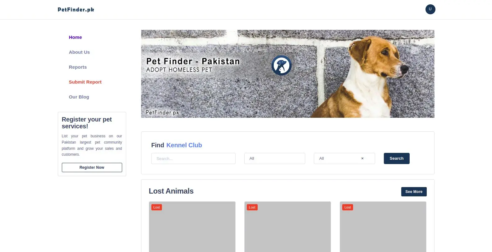 PetFinder Web App